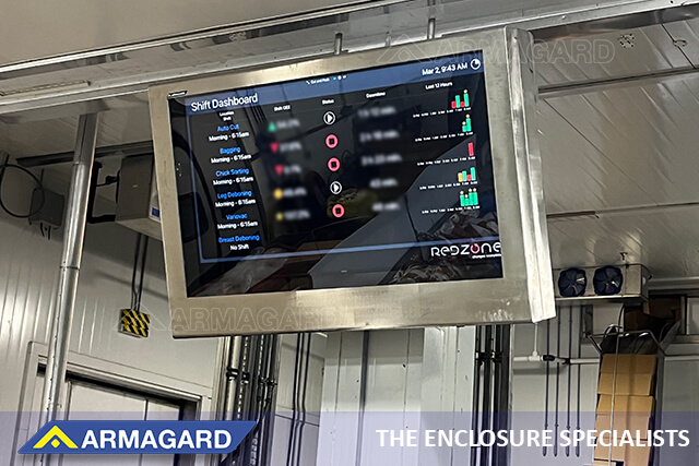 Plafondgemonteerde Armagard narrowcasting in de maakindustrie