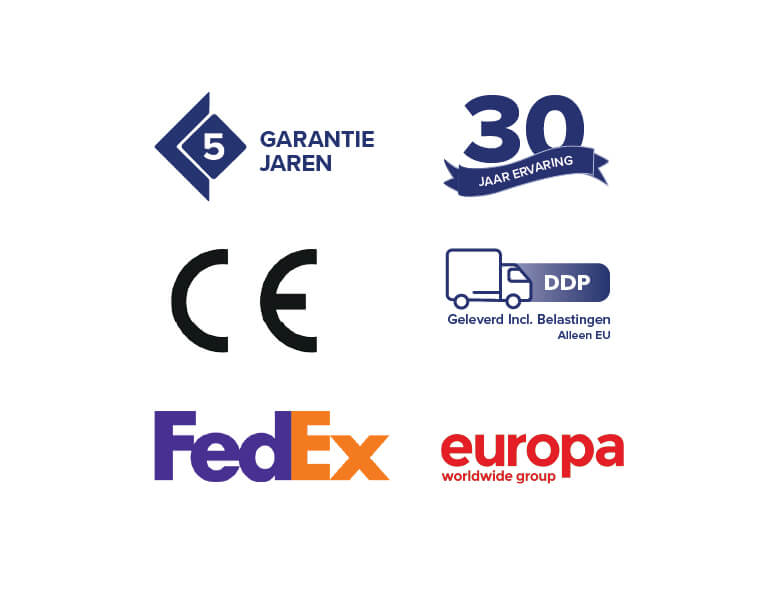 Iconen voor zekerheden, accreditaties en verzending voor Armagard Ltd