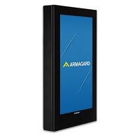 Een digitaal vertrekbord voor buiten van Armagard voor vervoersknooppunten
