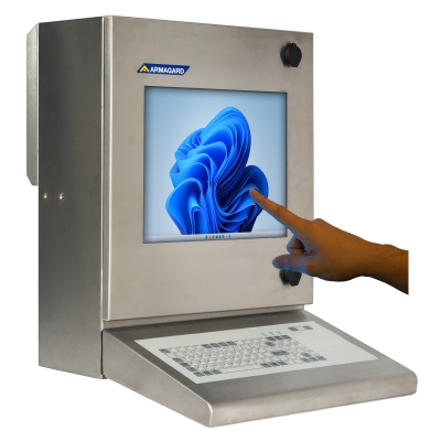 De SENC-350 hygiënische RVS HMI touch screen van Armagard B.V.