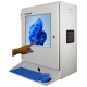 Rechts gericht industrieel touch monitor werkstation met toetsenbord en muis