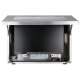 Open vooraanzicht van een industriële RVS IP66 monitor behuizing met geïnstalleerd iiyama 24" scherm