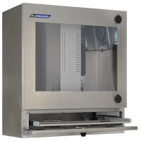 Roestvast stalen PC-kast ontworpen voor natte en hygiënische omgevingen