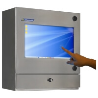 Armagard’s RVS PC-kast touchscreen voor fabrieksomgevingen