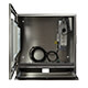 RVS pc-kast touchscreen - vooraanzicht voordeur geopend | SENC-450