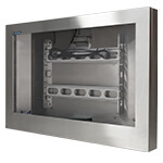 De roestvrijstalen 316 waterdichte monitor enclosure van Armagard B.V.