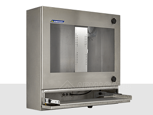 Armagard's IP65 computerbehuizing voor breedbeeld, 27" monitoren