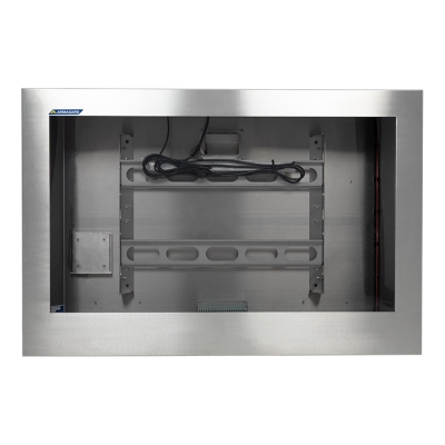 RVS 316 waterdichte monitor enclosure voor digitale signage in de voedselproductie