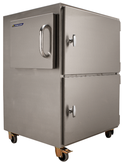 Hoekaanzicht van de labelprinter oplossing voor koelopslag SPRI-800